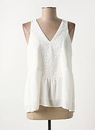 Top alb DEELUXE femeie