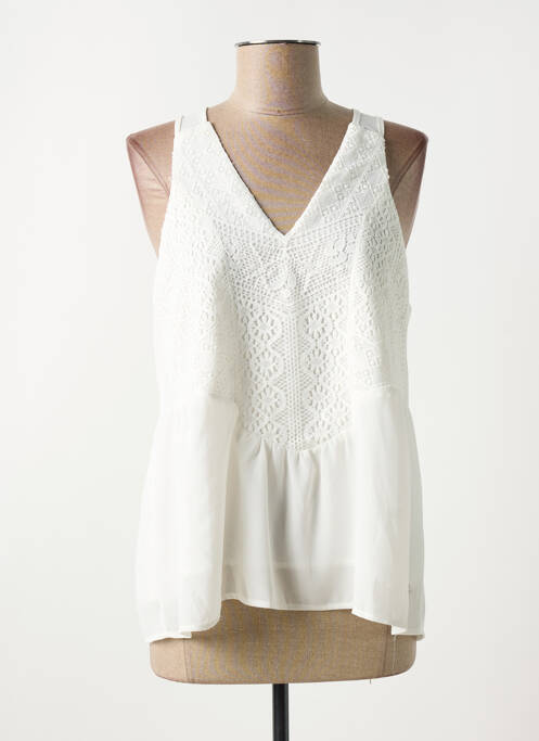 Top alb DEELUXE femeie