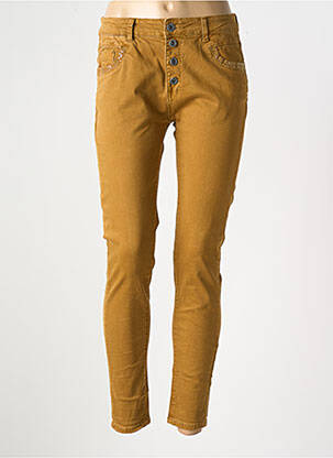 Blugi cu croială slim maro DENIM femeie