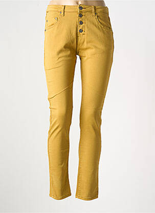 Pantalon slim galben PLACE DU JOUR femeie