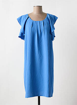 Rochie midi mâneci scurte mâneci scurte albastru MOLLY BRACKEN femeie