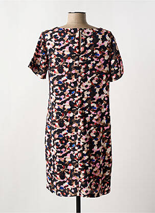 Rochie midi imprimeu fantezie mâneci scurte negru MOLLY BRACKEN femeie