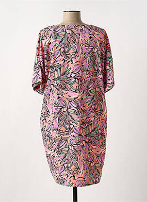 Rochie scurtă croială fluidă mâneci scurte roz MOLLY BRACKEN femeie