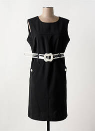 Rochie midi țesătură crep fără mâneci negru HIPPOCAMPE femme