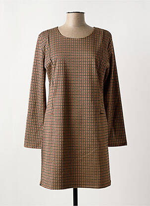 Rochie midi mâneci lungi mâneci lungi maro IMPAQT femeie