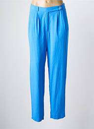Pantalon drept țesătură poplin mărime normală albastru MOLLY BRACKEN femeie