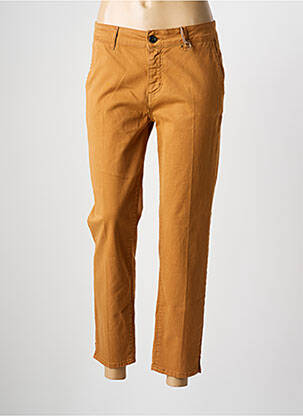Pantalon chino țesătură poplin mărime normală maro SUNNY STUDIO femeie