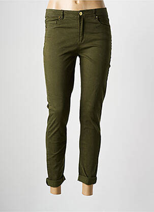 Pantalon slim țesătură poplin mărime normală verde BEST MOUNTAIN femeie