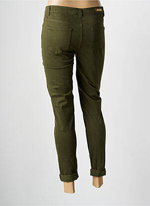 Pantalon slim țesătură poplin mărime normală verde BEST MOUNTAIN femeie