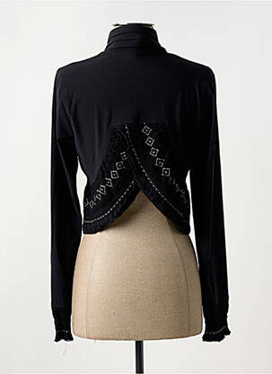Bolero efect material satinat negru HIGH femeie