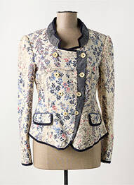 Jachete elegante guler rotund albastru HIGH femme