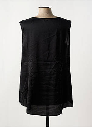 Top țesătură crep fără mâneci negru HIGH femeie