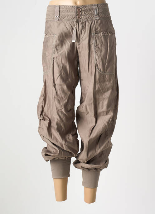 Pantalon trei sferturi maro HICH USE femeie