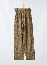 Pantalon drept talie cu cleme talie înaltă bej SWILDENS femeie