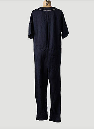 Salopetă-pantalon țesătură crep mâneci scurte albastru BELLEROSE femeie