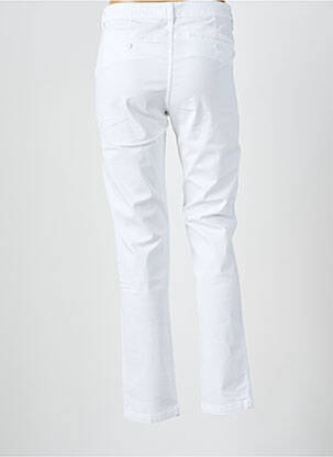 Pantalon chino închidere cu fermoar sub clapetă cu nasturi mărime normală alb HARTFORD femeie