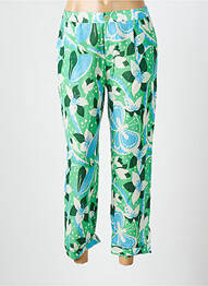 Pantalon 7/8 țesătură poplin verde BELLA JONES femeie