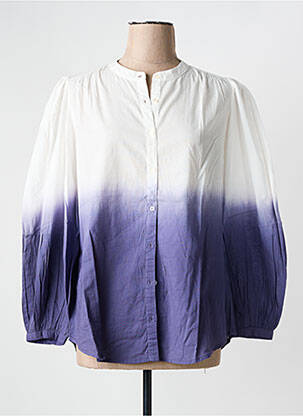 Cămașă țesătură poplin mâneci lungi violet HARTFORD femeie