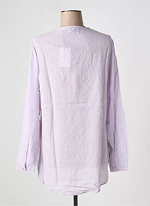 Bluză țesătură poplin mâneci lungi violet LAURENCE BRAS femeie