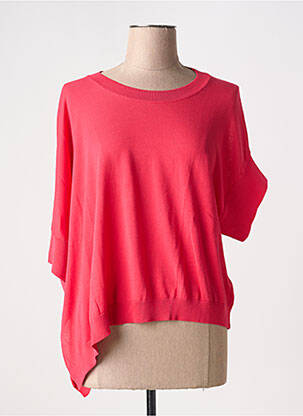 Tricou guler rotund mâneci scurte roz FLOOR femeie