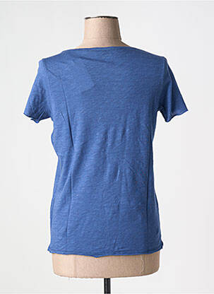 Tricou guler în v mâneci scurte albastru HARTFORD femeie
