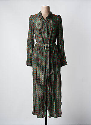 Rochie lungă mâneci lungi mâneci lungi verde HOD femeie