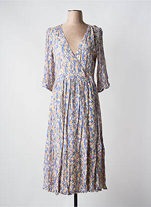 Rochie lungă țesătură crep mâneci 3/4 bej SECOND FEMALE femeie