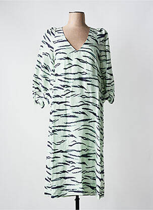 Rochie midi mâneci 3/4 mâneci 3/4 verde SECOND FEMALE femeie