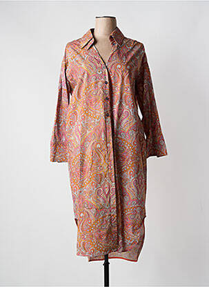 Rochie midi mâneci lungi mâneci lungi portocalie HOD femeie