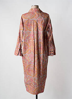 Rochie midi mâneci lungi mâneci lungi portocalie HOD femeie