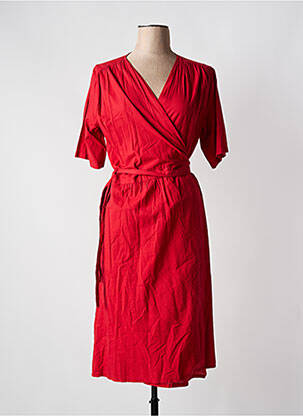 Rochie midi mâneci scurte mâneci scurte roșu HARTFORD femeie