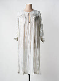 Rochie midi croială fluidă mâneci 3/4 bej MY SUNDAY MORNING femme