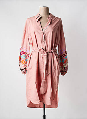 Rochie midi mâneci lungi mâneci lungi roz ESSENTIEL ANTWERP femeie