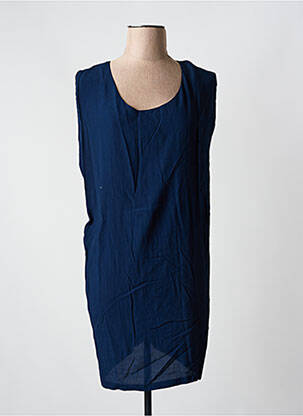 Rochie scurtă croială fluidă fără mâneci albastru KARMA KOMA femeie