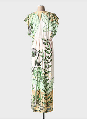 Rochie lungă mâneci scurte mâneci scurte verde SCOTCH & SODA femeie