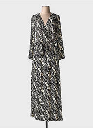 Rochie lungă mâneci lungi mâneci lungi negru LA PETITE FRANCAISE femeie