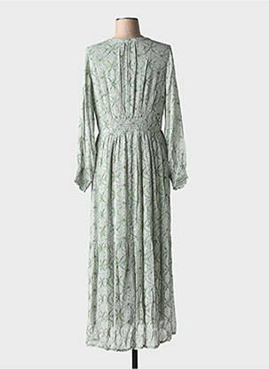 Rochie lungă mâneci lungi mâneci lungi verde INDI & COLD femeie