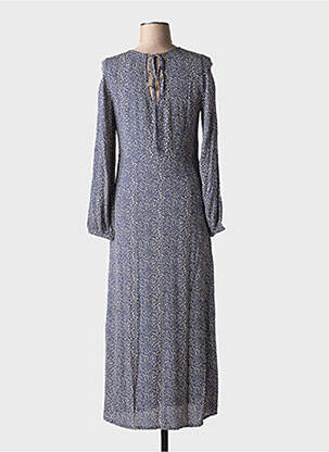 Rochie lungă mâneci lungi mâneci lungi albastru INDI & COLD femeie