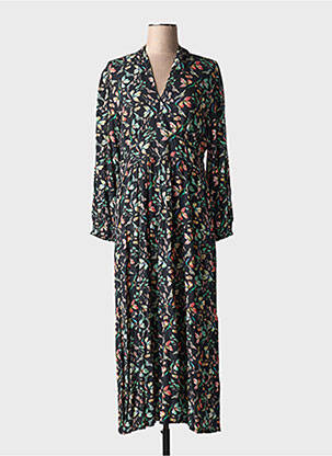 Rochie lungă mâneci lungi mâneci lungi negru INDI & COLD femeie