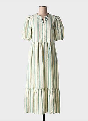 Rochie lungă mâneci scurte mâneci scurte verde YERSE femeie