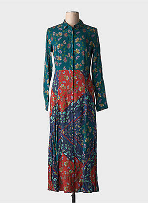 Rochie lungă mâneci lungi mâneci lungi verde YERSE femeie