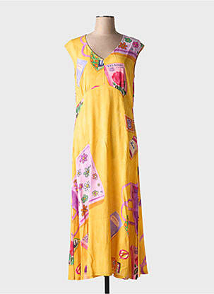 Rochie lungă galben CAP JULUCA femeie