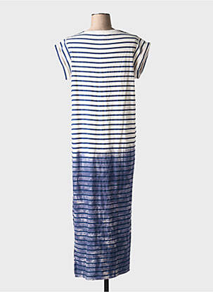 Rochie lungă mâneci scurte mâneci scurte albastru FIVE femeie