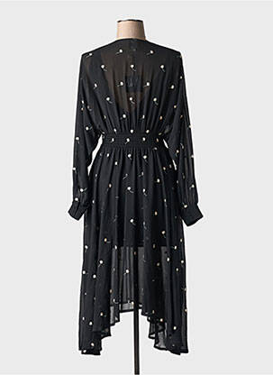 Rochie midi mâneci lungi mâneci lungi negru IDANO femeie