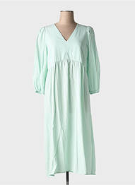 Rochie midi mâneci 3/4 mâneci 3/4 verde INDI & COLD femeie