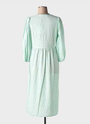 Rochie midi mâneci 3/4 mâneci 3/4 verde INDI & COLD femeie