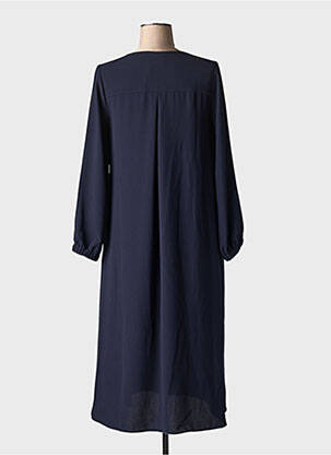 Rochie midi țesătură crep mâneci lungi albastru TOUPY femeie