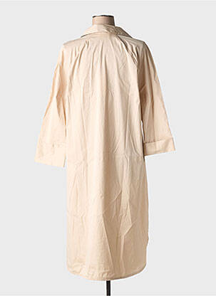 Rochie midi mâneci lungi mâneci lungi bej TOUPY femeie