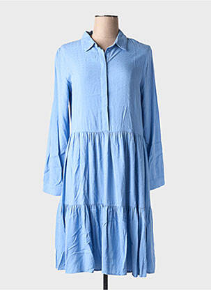 Rochie midi mâneci lungi mâneci lungi albastru MSCH COPENHAGEN femeie