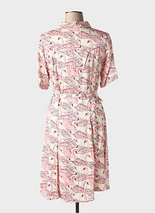 Rochie midi croială fluidă mâneci scurte roz FABIENNE CHAPOT femeie